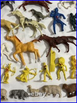 100+ Marx Lido Tim-tee Imperial MPC Figures Animals Western 50s 60s 70s Toys Lot