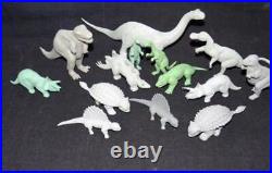 (14) Vintage Lot of Louis MARX Prehistoric Dinosaurs with Pot Belly T-Rex (EX)