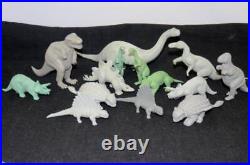 (14) Vintage Lot of Louis MARX Prehistoric Dinosaurs with Pot Belly T-Rex (EX)