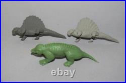 (14) Vintage Lot of Louis MARX Prehistoric Dinosaurs with Pot Belly T-Rex (EX)