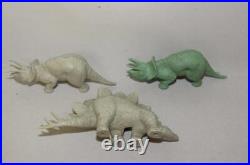 (14) Vintage Lot of Louis MARX Prehistoric Dinosaurs with Pot Belly T-Rex (EX)