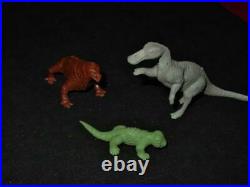 (15) Vintage Lot of Louis MARX Prehistoric Dinosaurs Green & Lt Gray & Brown