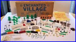 1940-50s MARX ENCHANTED VILLAGE PLAY SET ORIG. BOX, DOZENS OF ORIG. PIECES