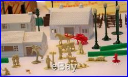 1940-50s MARX ENCHANTED VILLAGE PLAY SET ORIG. BOX, DOZENS OF ORIG. PIECES