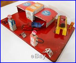 1940 Marx Pressed Steel Gull Electric Service Station Playset