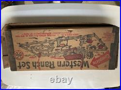 1950 Louis & Marx Western Ranch Set with Box