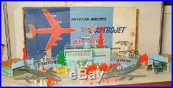 % 1950's Marx American Airlines Astrojet Airport Play Set In Original Box