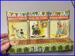 1950's Marx Super Circus Playset Tin Litho Big Top Tent And Accessories