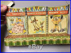 1950's Marx Super Circus Playset Tin Litho Big Top Tent And Accessories