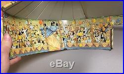 1950's Marx Super Circus Playset Tin Litho Big Top Tent And Accessories