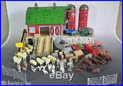 1950 Sears MARX HAPPI TIME FARM Play Set No. 5968 Tin Litho with Box & 172 pcs