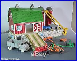 1950 Sears MARX HAPPI TIME FARM Play Set No. 5968 Tin Litho with Box & 172 pcs