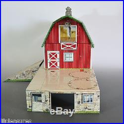 1950 Sears MARX HAPPI TIME FARM Play Set No. 5968 Tin Litho with Box & 172 pcs