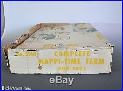 1950 Sears MARX HAPPI TIME FARM Play Set No. 5968 Tin Litho with Box & 172 pcs