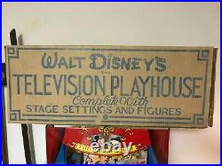 1950's Disney Television Playhouse Marx Rare Tin Litho Playset / 19 Characters