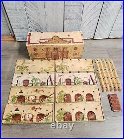 1950's Disney's Marx Playset Davy Crockett Alamo Tin Litho Building & Walls