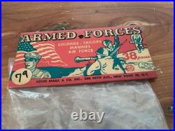 1950's Marx Armed Forces Soldiers, Sailors Marines, Air Force Header Bag