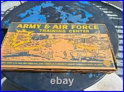 1950's Marx Army/Airforce Training Center Box and components selling AS IS