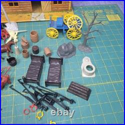 1950's Marx Fort Apache Stockade Play-set With Instructions Incomplete See Info