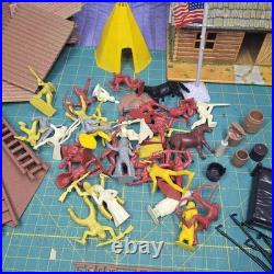 1950's Marx Fort Apache Stockade Play-set With Instructions Incomplete See Info