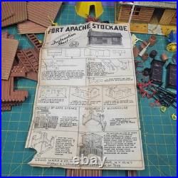 1950's Marx Fort Apache Stockade Play-set With Instructions Incomplete See Info