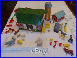 1950's Marx Happi Time Farm Set large collection of animals, implements, etc