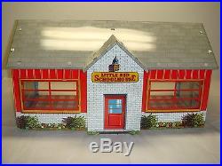 1950's Marx Little Red Schoolhouse Tin Building, Original with all accessories