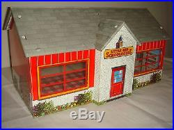 1950's Marx Little Red Schoolhouse Tin Building, Original with all accessories