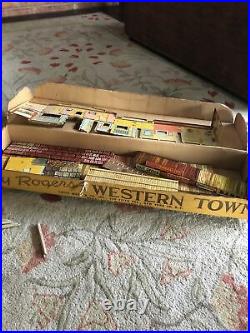 1950's Marx Roy Rogers Mineral City Western Town With Original Accessories/ Box