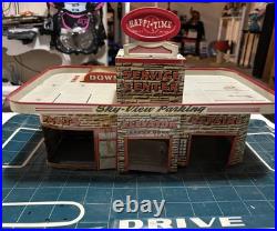 1950's Marx Tin Litho Happi Time Service Center with Sky View Parking