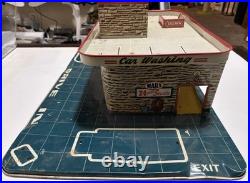 1950's Marx Tin Litho Happi Time Service Center with Sky View Parking