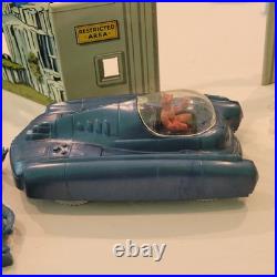 1950's Marx Tin Litho Tom Corbett Space Academy Playset # 7010 Atomic Box Instr