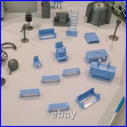 1950's Marx Tin Litho Tom Corbett Space Academy Playset # 7010 Atomic Box Instr