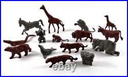 1950's Marx Tin Lithograph Super Circus Sideshow with 53 pieces