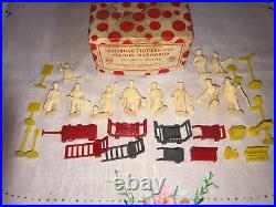 1950's Marx railroad figures & station accessories