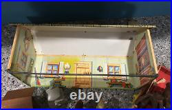 1950's Roy Rogers Marx Toys Playset Double R Bar Ranch House With 35+ Acc