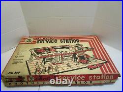 1950's T. COHEN SUPERIOR TOYS NO. 866 ALL METAL SERVICE STATION NEVER ASSEMBLED