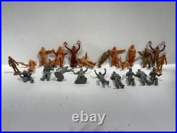 1950's Tom Corbett Marx Playset Space & Alien Figures Various Colors 23 Pieces