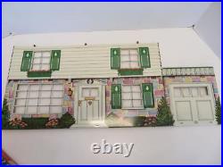 1950s/1960s Marx Dollhouse Metal Suburban Colonial with Furniture NO ROOF