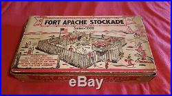 1950s MARX FORT APACHE STOCKADE PLAY SET #3675 ORIGINAL BOX