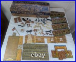 1950s Marx Fort Dearborn Play Set Original Pcs & Figures Nr. Complete