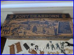 1950s Marx Fort Dearborn Play Set Original Pcs & Figures Nr. Complete