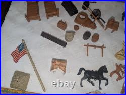 1950s Marx Fort Dearborn Play Set Original Pcs & Figures Nr. Complete
