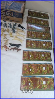 1950s Marx Fort Dearborn Play Set Original Pcs & Figures Nr. Complete