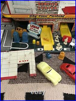 1950s Marx Metal Service Gas Station Center withAccessories
