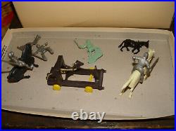 1950s Marx Robin Hood Castle Play Set Tin Castle with Plastic Figures