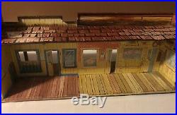 1950s Marx Roy Rogers Mineral City Western Town Play Set Tin Litho Building