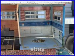 1950s Marx Tin Litho DollHouse Single Level Modern Ranch House with Furniture, Box