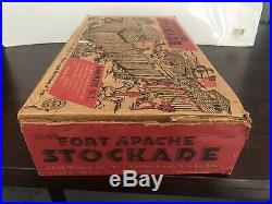 1950s Vintage Marx FORT APACHE STOCKADE Playset with BOX #3609