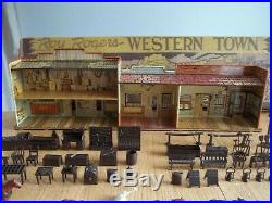 1952 MARX Roy Rogers Western Town (Jail Side) Playset #3948 94% comp. In Box